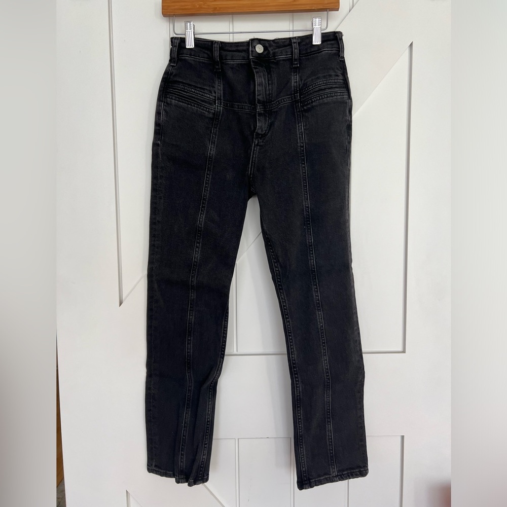 Anthropologie Pilcro Victoria High-Rise Seamed Straight Jeans